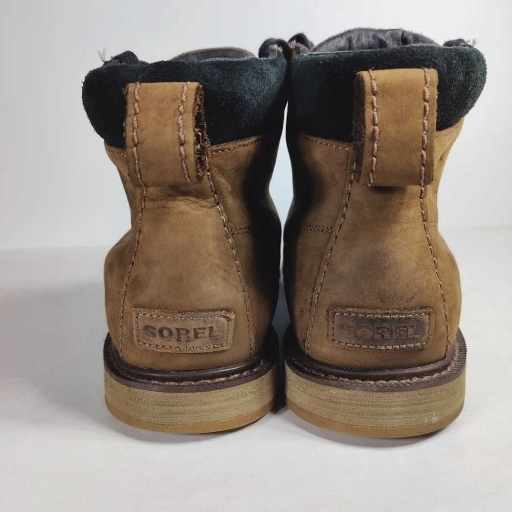Sorel Madson Waterproof Leather Boots Brown/Black Men’s Shoes Size 11